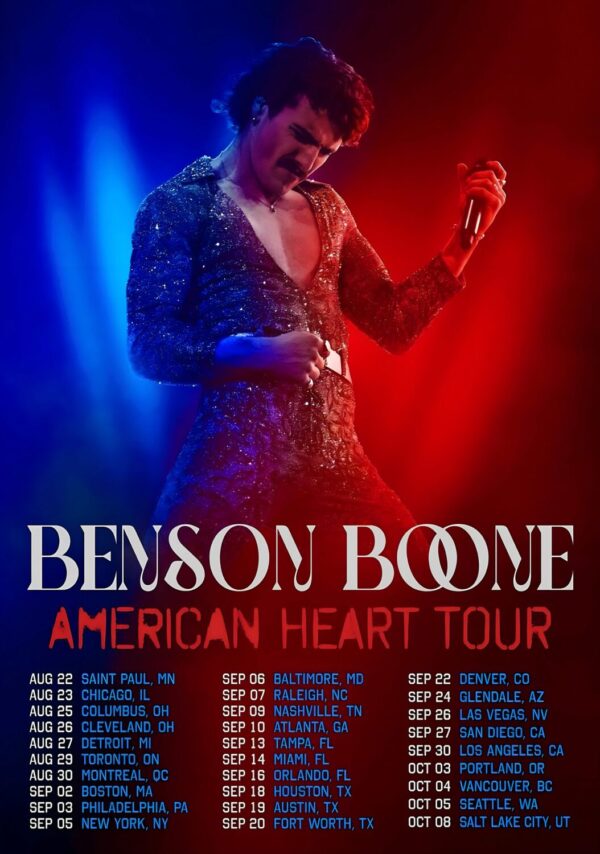 BENSON BOONE American Heart 2025 Tour Poster