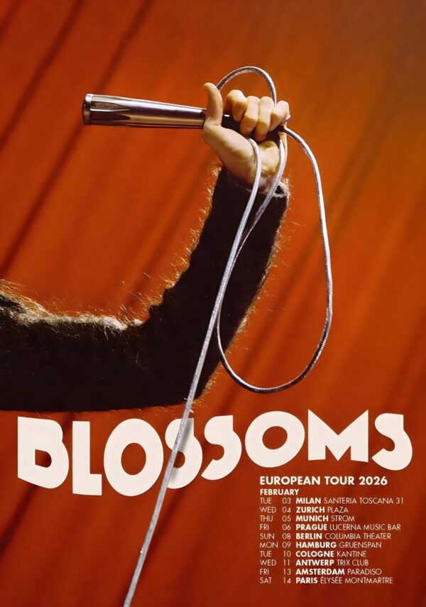 BLOSSOMS Gary Europe 2026 Tour Poster