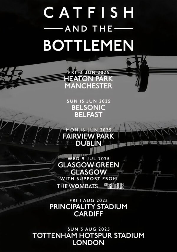CATFISH & THE BOTTLEMEN Summer Live 2025 UK & Ireland Tour Poster