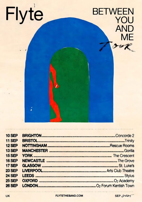 FLYTE Between You & Me 2025 UK Tour Poster