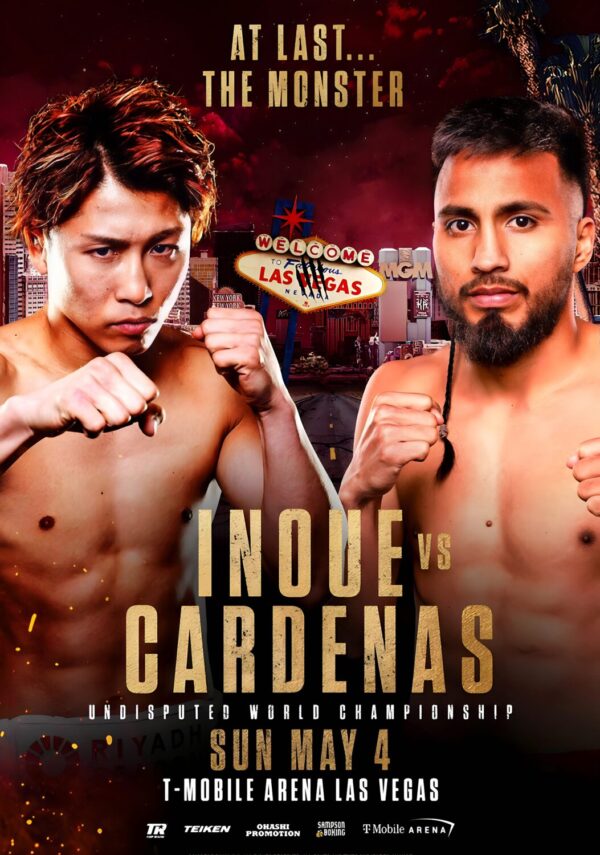 NAOYA INOUE vs. RAMON CARDENAS Undisputed 2025 Las Vegas Boxing Fight Poster Print