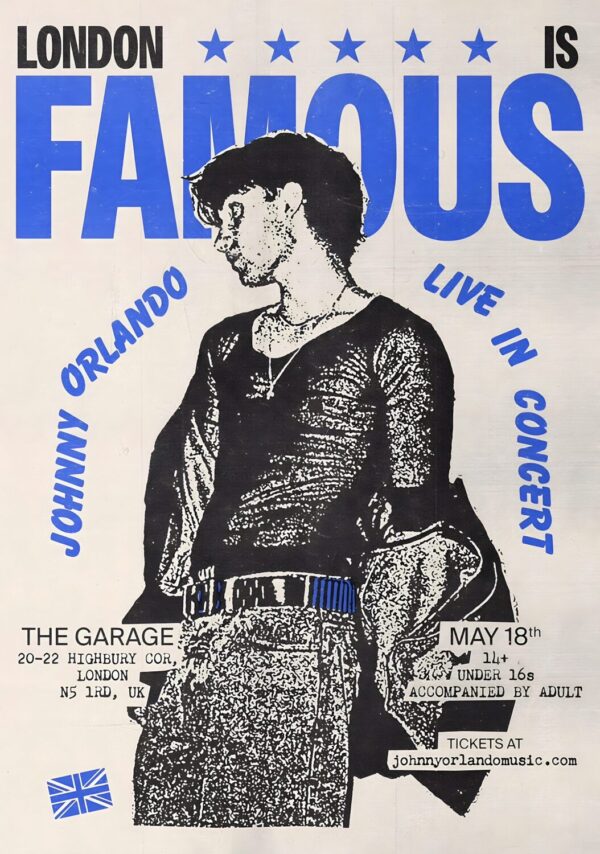 JOHNNY ORLANDO London Is Famous 2025 Tour: LONDON The Garage Poster