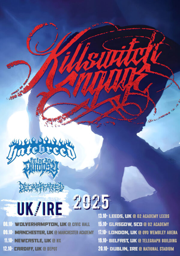 KILLSWITCH ENGAGE The Consequence 2025 UK & Ireland Tour Poster