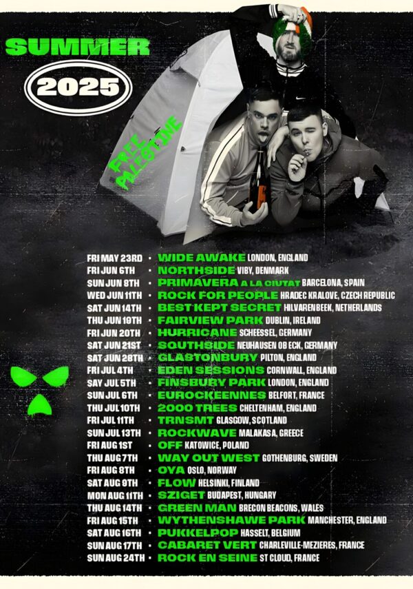 KNEECAP H.O.O.D Fine Art 2025 UK & Europe Tour Poster