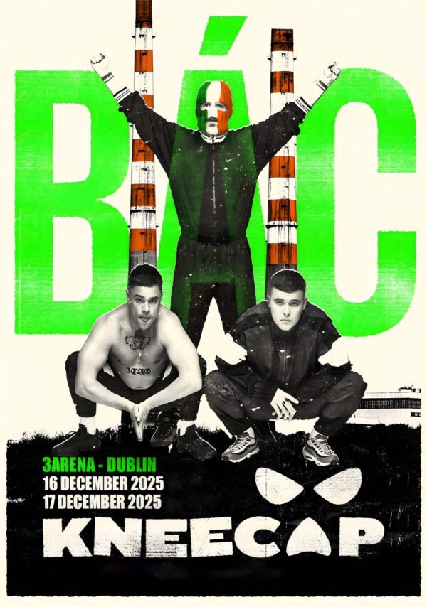 KNEECAP H.O.O.D Fine Art 2025 Tour: DUBLIN 3Arena Poster