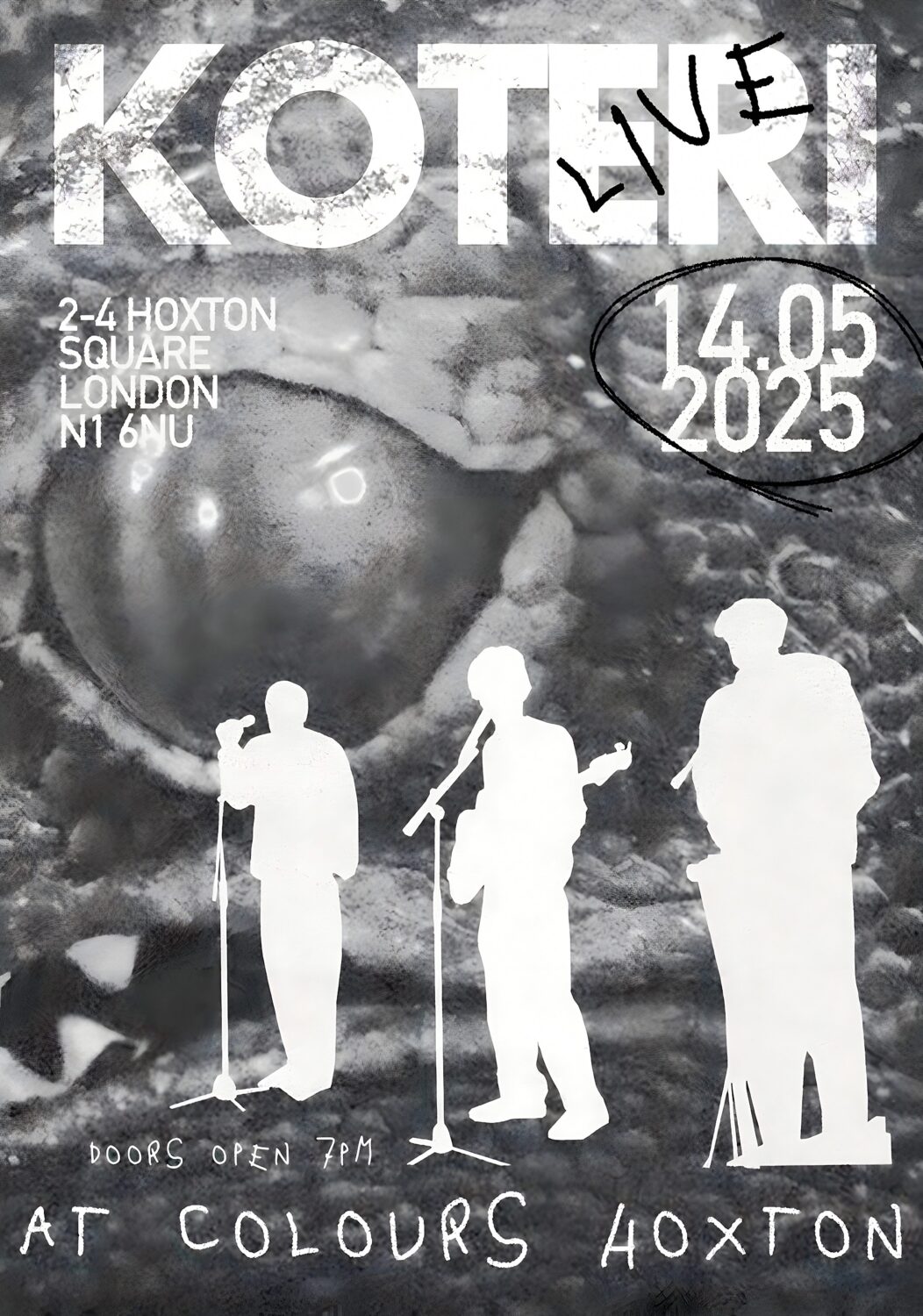 KOTERI Heaven's A Lonely Place 2025 UK Tour: LONDON Hoxton Colours Poster