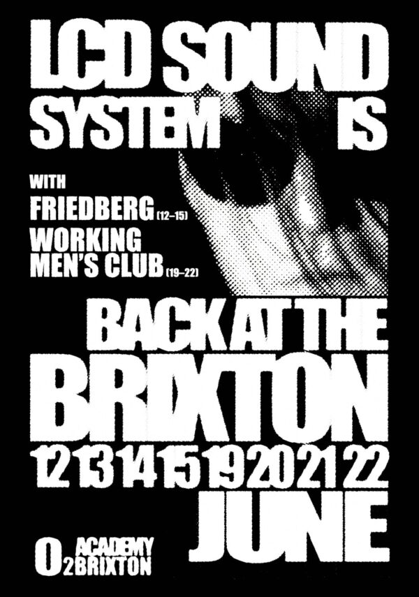 LCD SOUNDSYSTEM Back At Brixton 2025: LONDON Brixton Academy Tour Poster