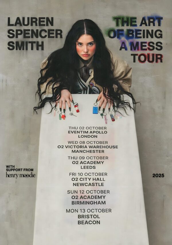 LAUREN SPENCER SMITH The Art Of Being A Mess 2025 UK Tour Poster