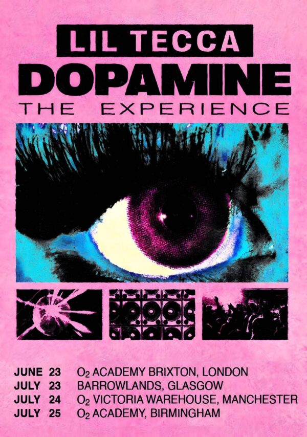 LIL TECCA Dopamine The Experience 2025 UK Tour Poster