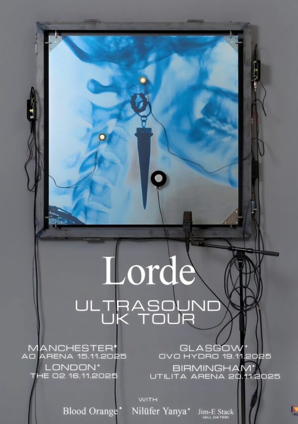 LORDE Ultrasound 2025 UK Arena Tour Poster