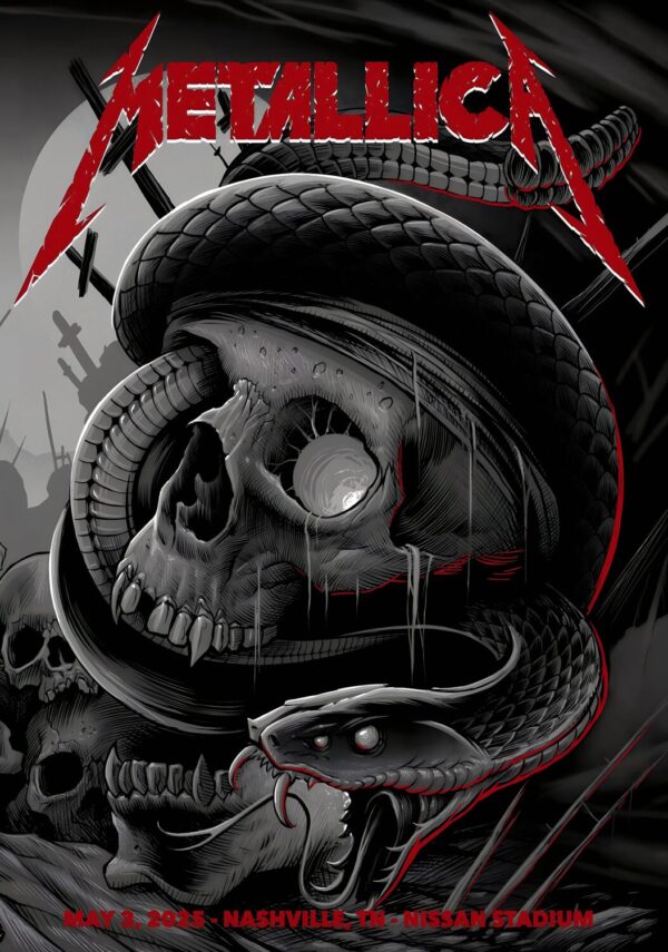 METALLICA M72 2025 World Tour: NASHVILLE Nissan Stadium - 3 May 2025 Poster Print