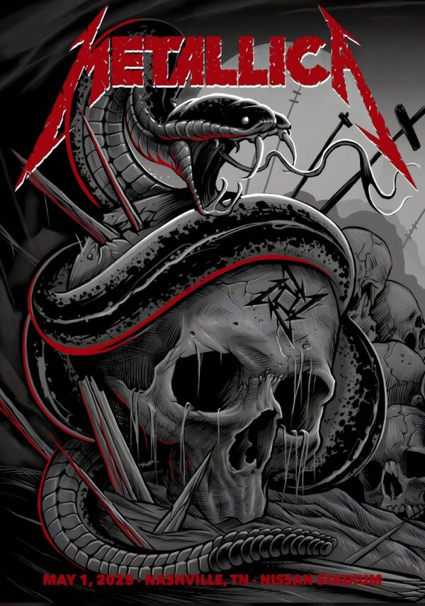 METALLICA M72 2025 World Tour: NASHVILLE Nissan Stadium - 1 May 2025 Poster Print