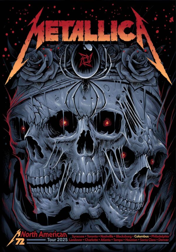 METALLICA M72 2025 World Tour: COLUMBUS Historic Crew Stadium Poster Print