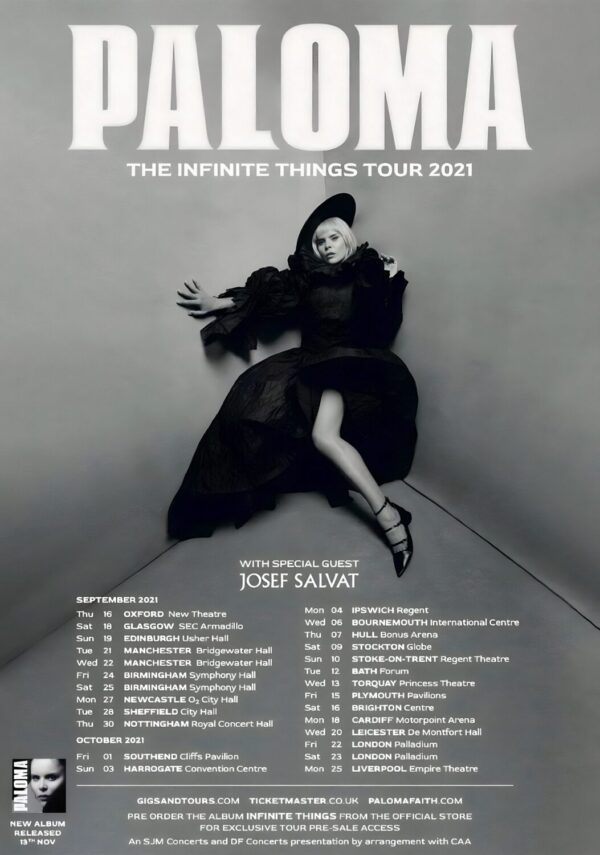 PALOMA FAITH The Infinite Things 2021 UK Tour Poster Print