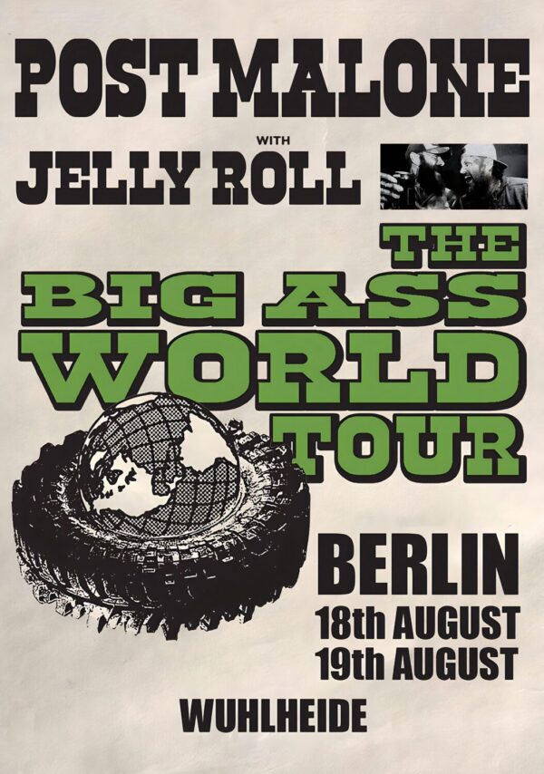 POST MALONE with Jelly Roll - The Big Ass Tour: BERLIN Wuhlheide Poster