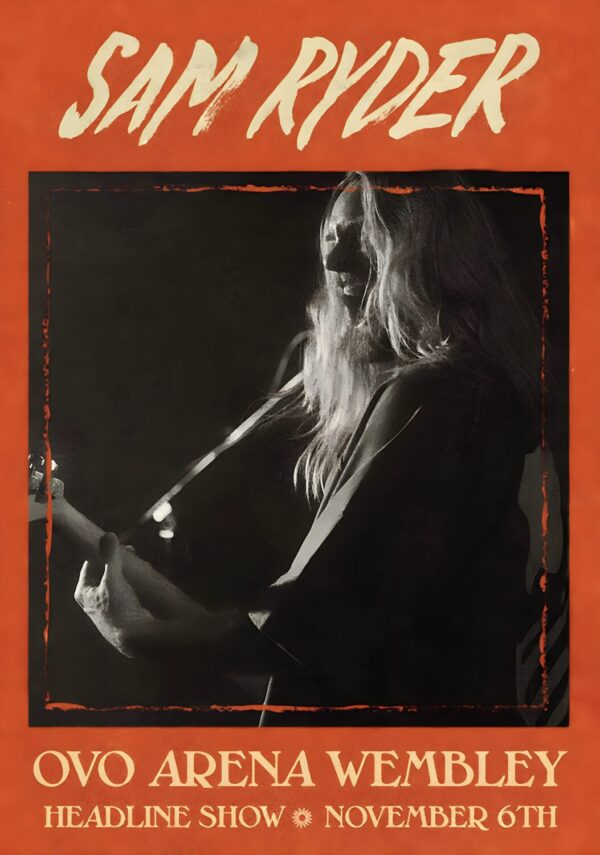 SAM RYDER White Lies Live 2025 UK Tour: LONDON OVO Arena Wembley Poster