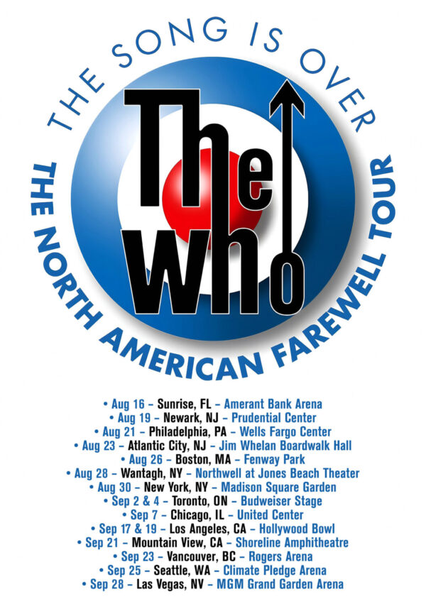 THE WHO (band) The Song Is Over - North American 2025 Farewell Tour Poster