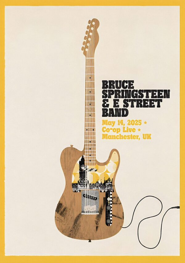 BRUCE SPRINGSTEEN & E Street Band 2025 World Tour: MANCHESTER Co-op Live - 15 May 2025 Poster Print