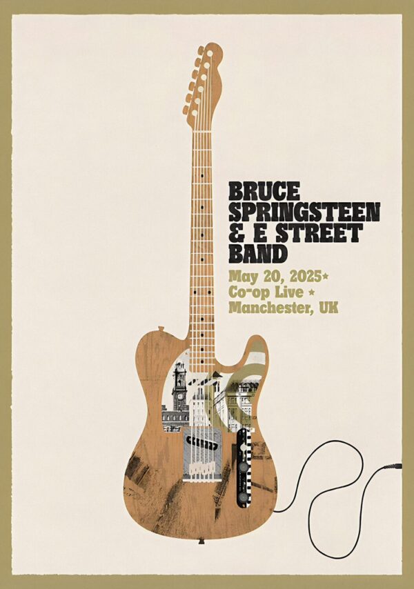 BRUCE SPRINGSTEEN & E Street Band 2025 World Tour: MANCHESTER Co-op Live - 20 May 2025 Poster Print