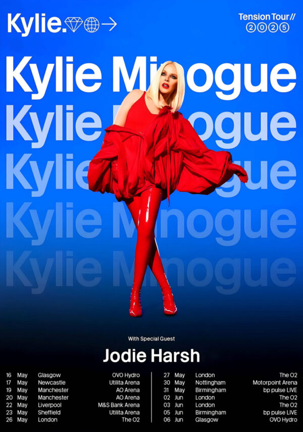 KYLIE MINOGUE Tension 2025 Live UK Tour Poster Print
