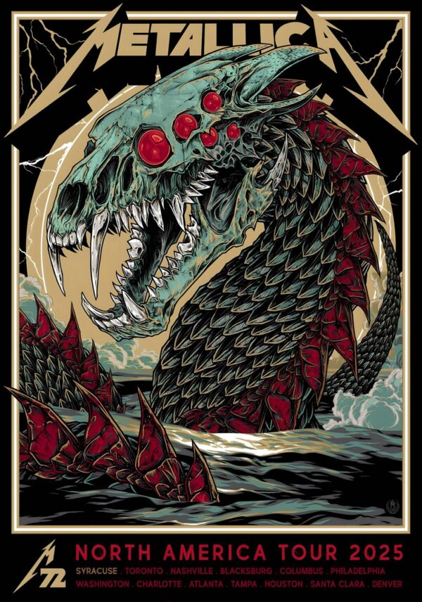 METALLICA M72 2025 World Tour: SYRACUSE JMA Wireless Dome Poster Print