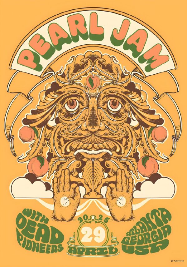 PEARL JAM Dark Matter 2025 Tour: ATLANTA State Farm Arena Poster Print