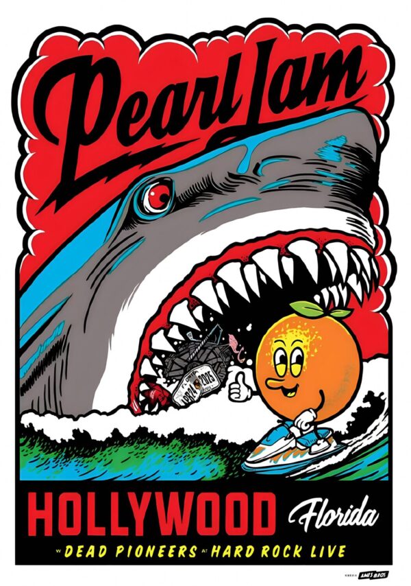 PEARL JAM Dark Matter 2025 Tour: HOLLYWOOD, FL Hard Rock Live Poster Print