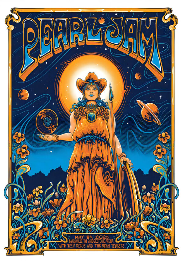 PEARL JAM Dark Matter 2025 Tour NASHVILLE Bridgestone Arena Poster Print