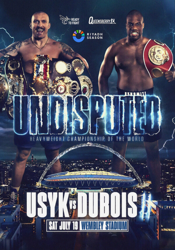 OLEKSANDER USYK vs. DANIEL DUBOIS II Undisputed 2025 London Boxing Fight Poster Print