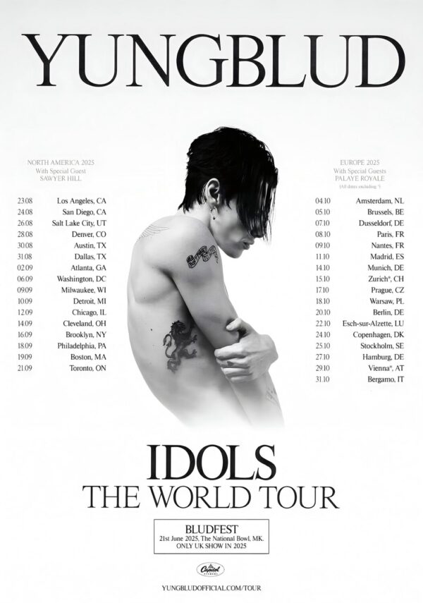 YUNGBLUD Idols 2025 World Tour: EUROPE - NORTH AMERICA Poster