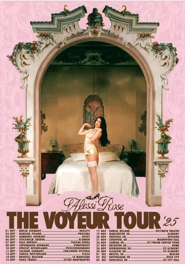 ALESSI ROSE The Voyeur 2025 UK & Europe Tour Poster