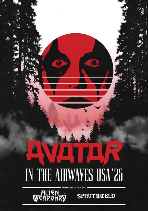 AVATAR (band) In The Airwaves USA 2025 North America Tour Poster