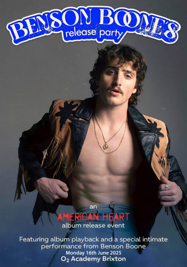 BENSON BOONE American Heart 2025 Album Release Tour: LONDON Brixton Academy Poster