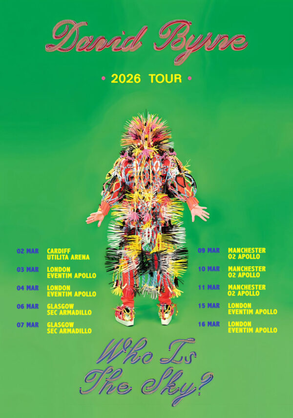 DAVID BYRNE Who Is The Sky? 2026 UK Tour Poster