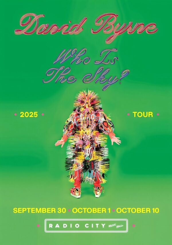 DAVID BYRNE Who Is The Sky? 2026 World Tour: NEW YORK Radio City Music Hall Poster