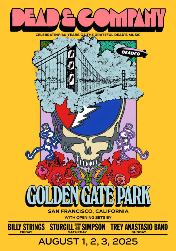DEAD & COMPANY (Grateful Dead) Live 2025 Tour: SAN FRANCISCO Golden Gate Park Poster