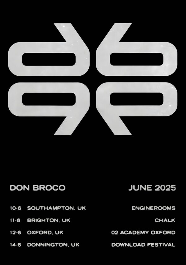 DON BROCO Live June 2025 UK Tour Poster