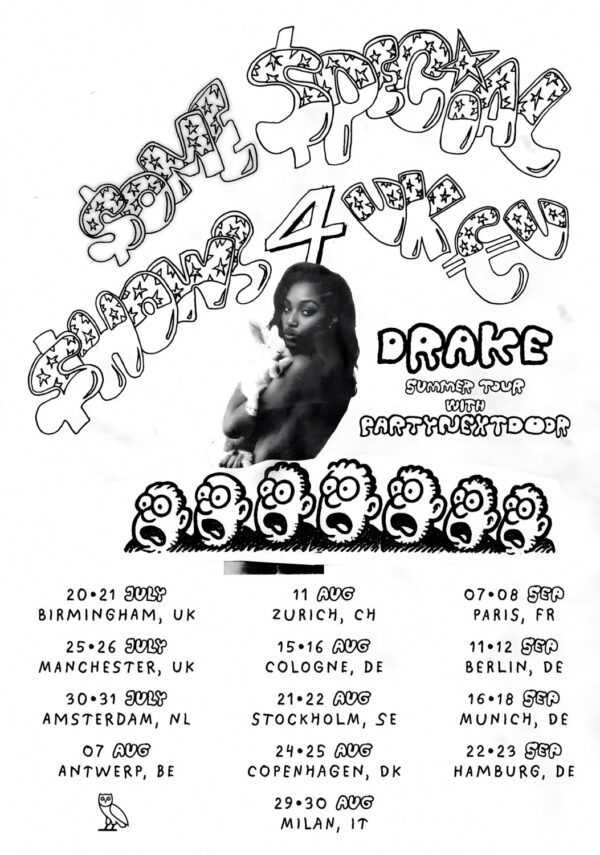 DRAKE Some Special Shows 4 EU + UK 2025 Tour Poster