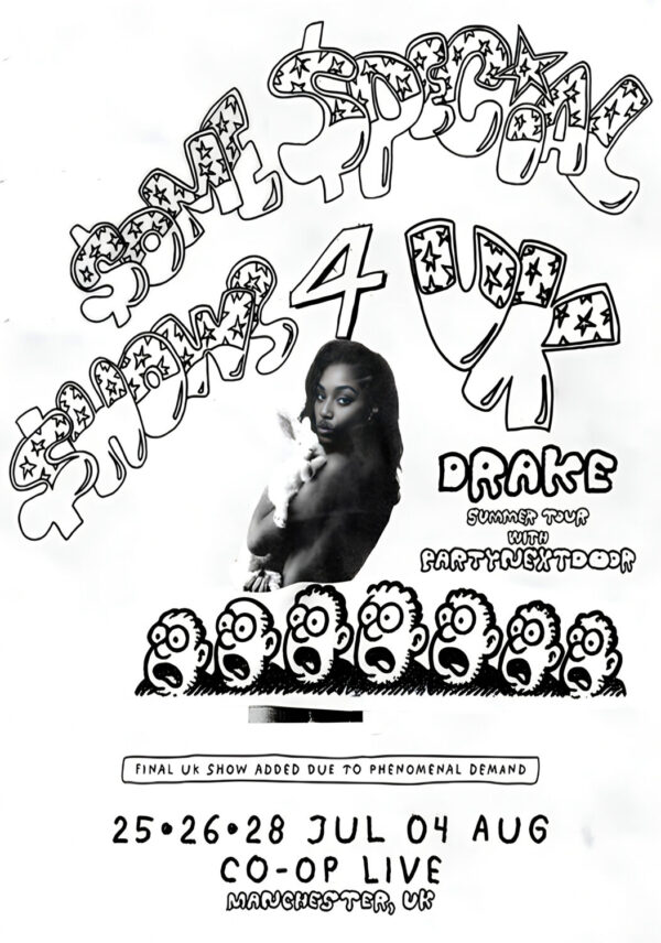 DRAKE Some Special Shows 4 UK 2025 Tour: MANCHESTER Co-op Live Poster
