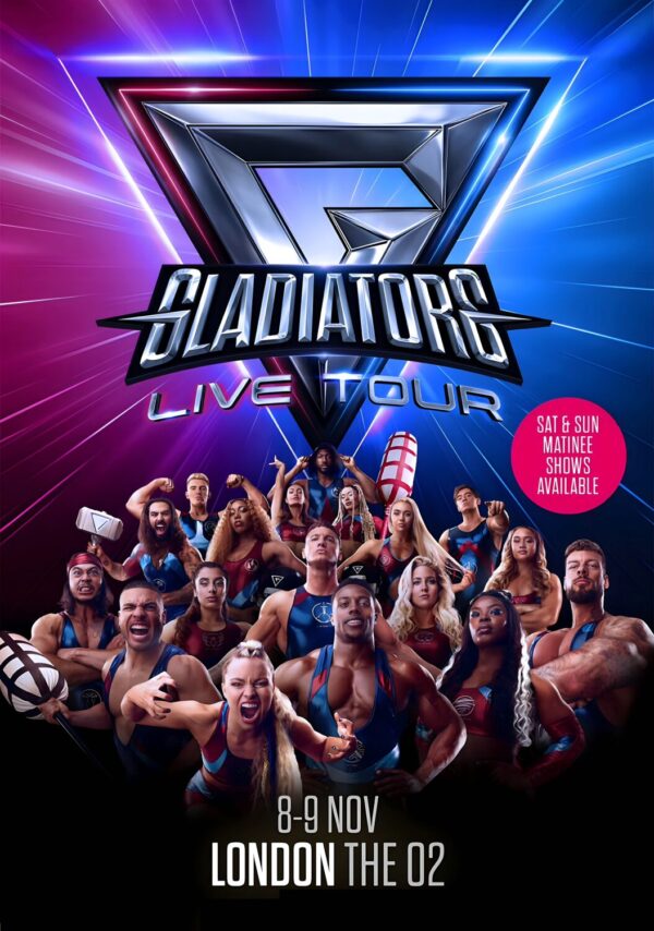 GLADIATORS Live 2025 Arena Tour: LONDON o2 Arena Wrestling Poster