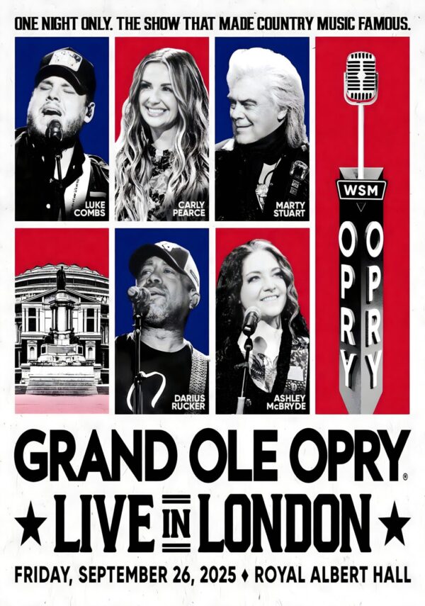 GRAND OLD OPRY Luke Combs - Carly Pearce - Marty Stuart: LONDON Royal Albert Hall Tour Poster