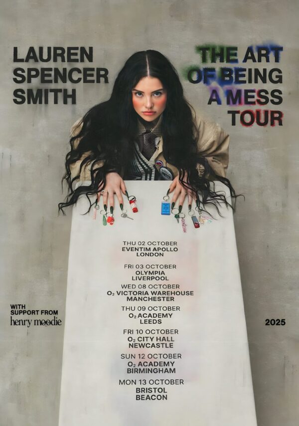 LAUREN SPENCER SMITH The Art Of Being A Mess 2025 UK Tour Poster