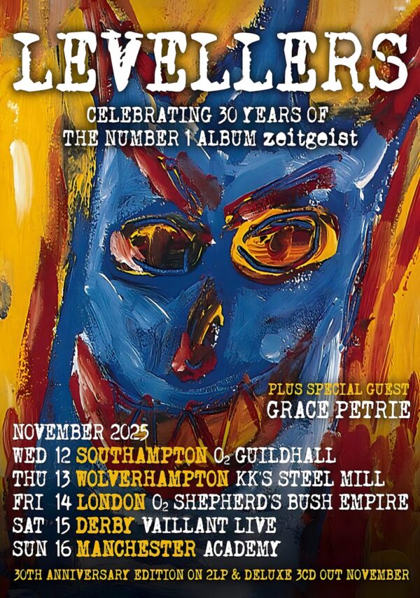 LEVELLERS Zeitgeist 30th Anniversary 2025 UK Tour Poster