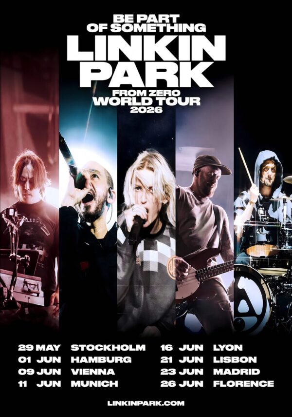 LINKIN PARK From Zero 2026 European Tour Poster