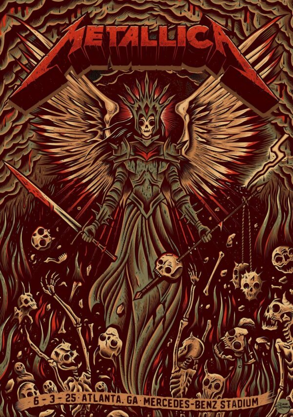 METALLICA M72 2025 World Tour: ATLANTA Mercedes-Benz-Stadium - 3 June 2025 Poster Print