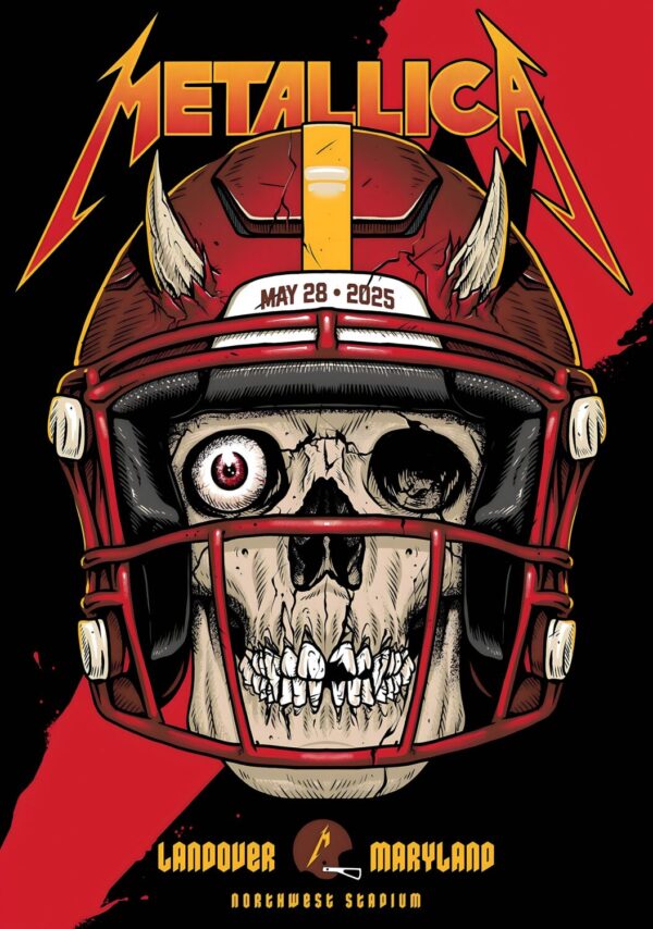 METALLICA M72 2025 World Tour LANDOVER Northwest Stadium - 28 May 2025 Poster Print