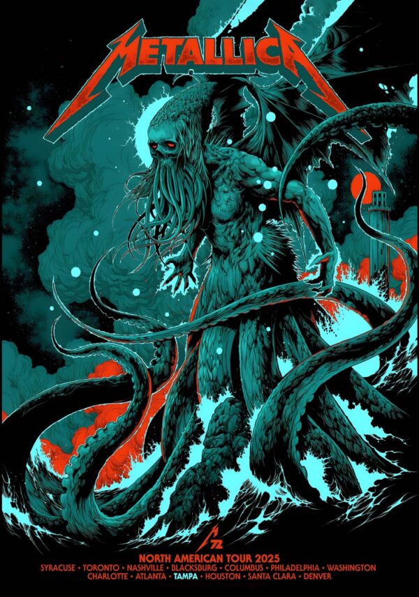 METALLICA M72 2025 North American Tour: TAMPA Raymond James Stadium Poster Print