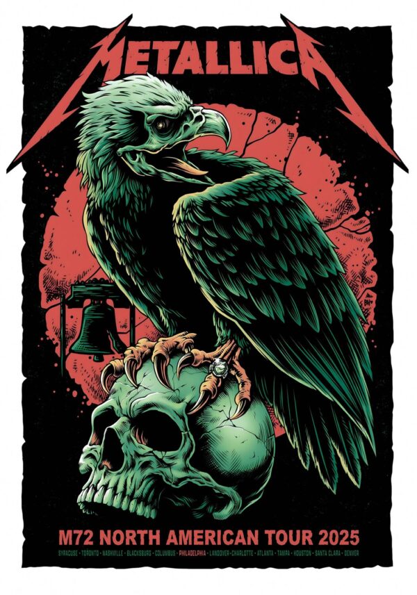 METALLICA M72 2025 North American Tour: PHILADELPHIA Lincoln Field Poster Print