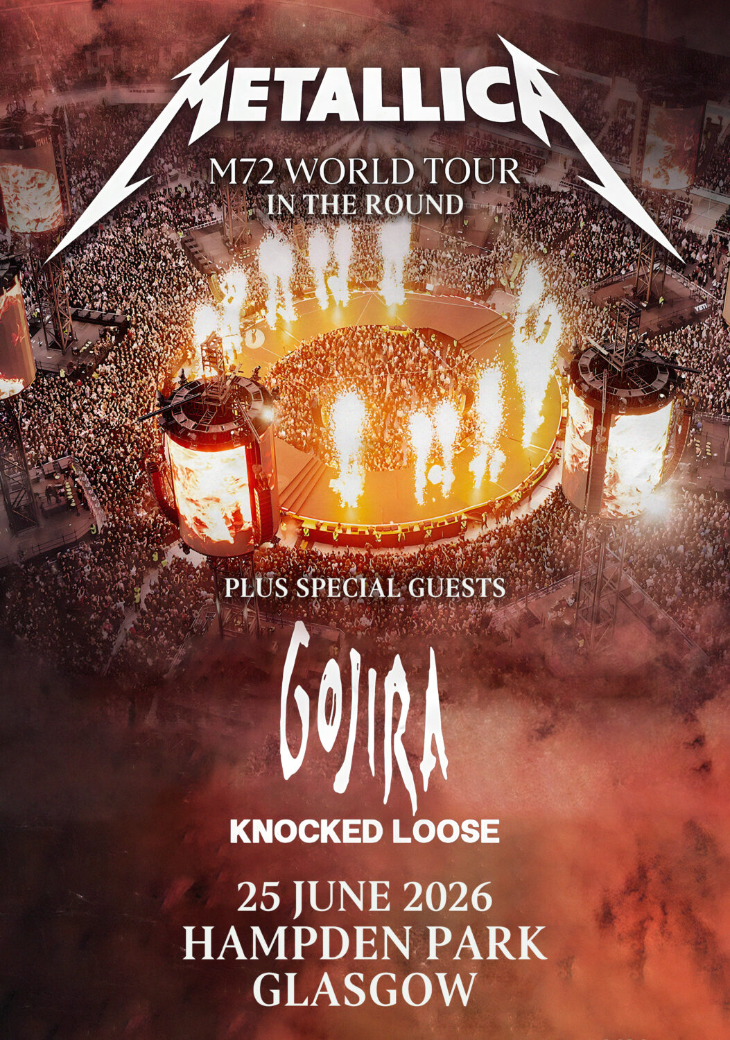  METALLICA M72 2026 Tour: GLASGOW Hampden Park Poster Bildidee 