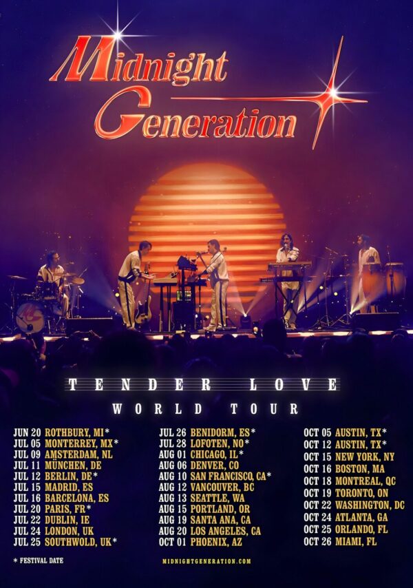 MIDNIGHT GENERATION Tender Love 2025 World Tour Poster